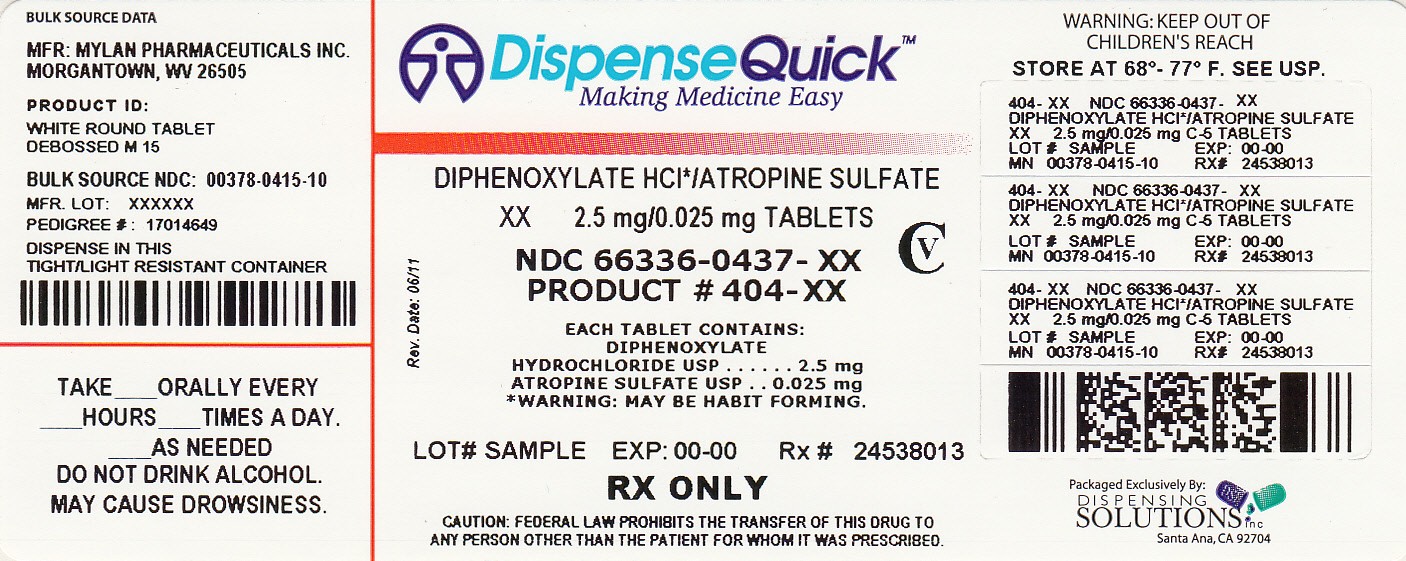 Diphenoxylate Hydrochloride and Atropine Sulfate